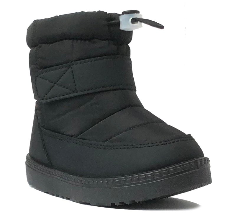 REDVOLUTION Kids Boots Unisex Nylon Snow Bootie Faux Fur Midcalf Outdoor Boot (350black, small kid 11) - Image 2